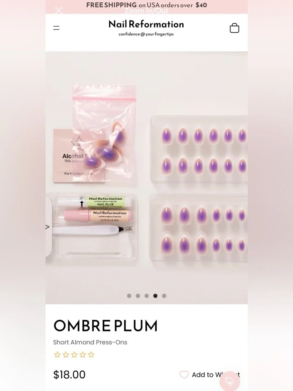 (2) Sets of Nail Reformation Kits  - “Ombré Plum” - “Rosé Jelly” - Short Almond